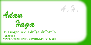 adam haga business card